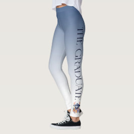 Student Typography Blommigt Grad Hat Leggings