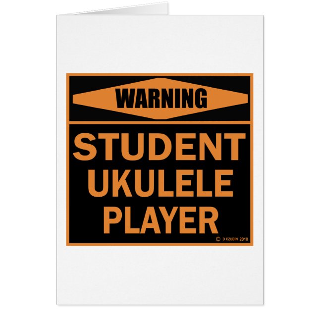 Student Ukulele Player Hälsningskort (Framsidan)