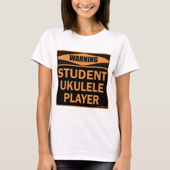 Student Ukulele Player Tee Shirt (Framsida)