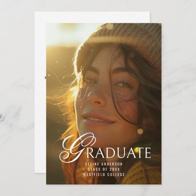 Student Unik typografi för Fullt Studenten Meddelande (Fram/baksida)