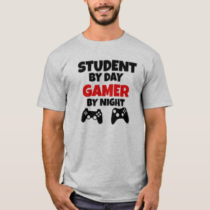 Student vid dag, Gamer vid natt Tee