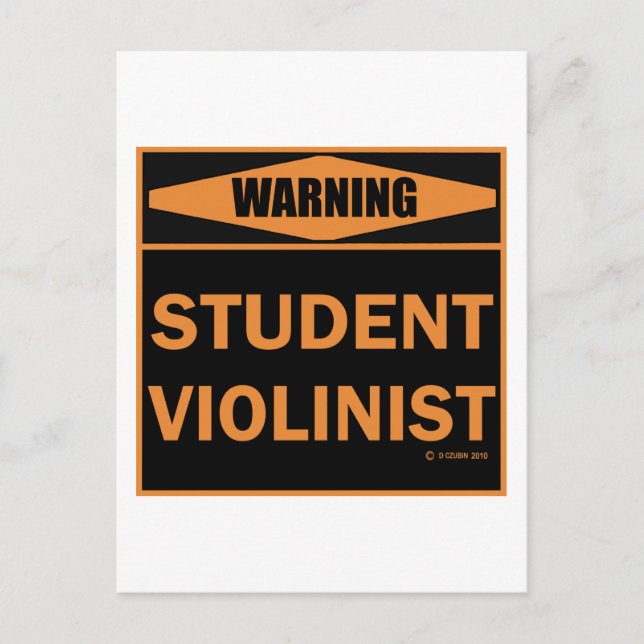 Student Violinist Vykort (Framsida)