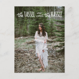 Student White Cute-skript | Spara datumfotot Meddelande Vykort