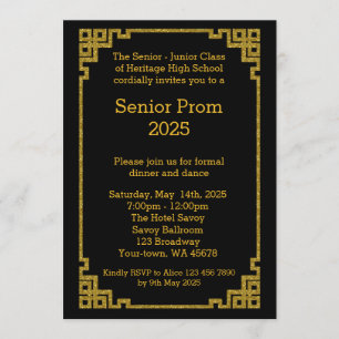 StudentbalPensionär-Junior, Gatsby stil, 20-tal Inbjudningar