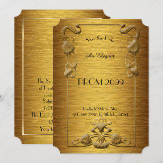 StudentbalPensionär-Junior, guld- x-guld, Inbjudningar