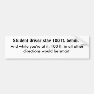 Studentchaufförer…., Bildekal