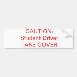 Studentchaufförer! Bildekal