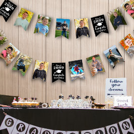 Studenten 12 Foton år Gratulerara Namn Black Vimplar