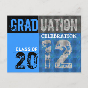 Studenten 2012 Party Graphic Blue inbjudan