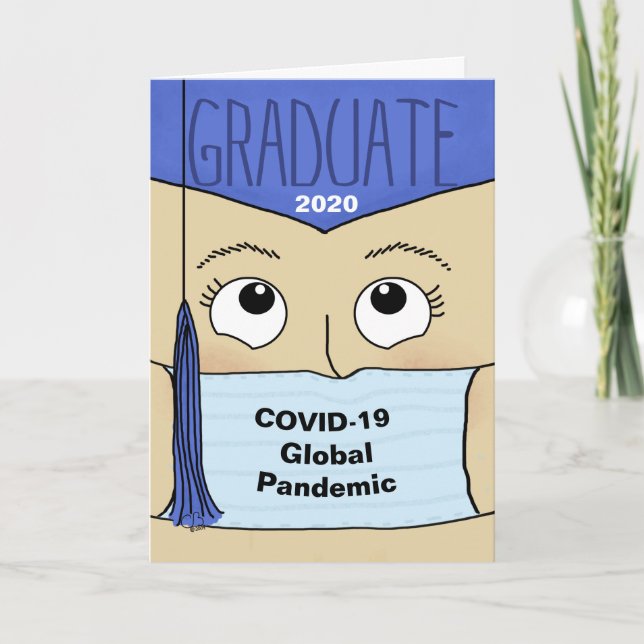 Studenten 2020 under COVID-19 Female Student Kort (Framsida)