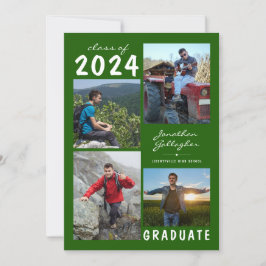 Studenten 2023 4 Grönt med foto-handskriven Meddelande