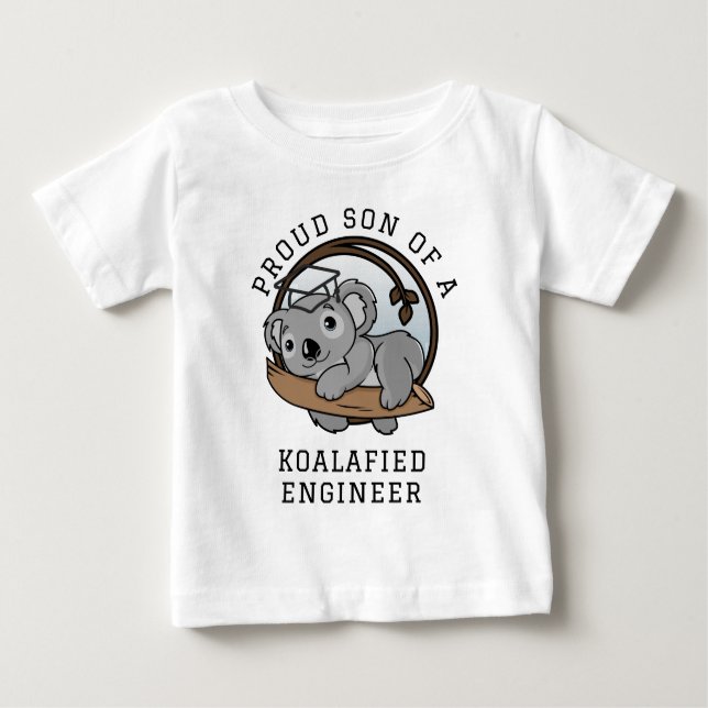 Studenten 2023 Ingenjör Grad Anpassningsbar Koala  T Shirt (Framsida)