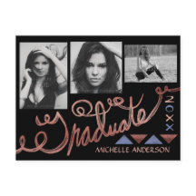 Studenten 2023 Photo Collage Faux Ro Guld Foil