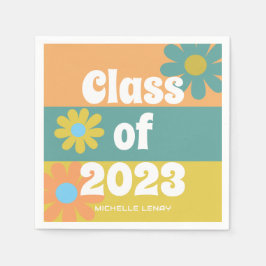 Studenten 2023 Retro Daisys Girls-Personligen Pappersservett