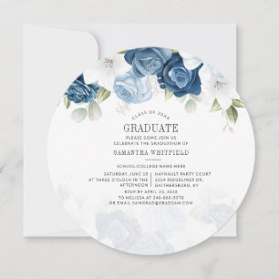 Studenten 2025 Blommigt Grad Party Inbjudningar