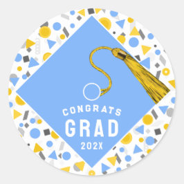 Studenten 2025 Classic Round Sticker Runt Klistermärke