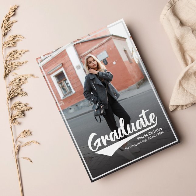 Studenten 2025 Foto High School Grad Meddelande (Class of 2025 Graduation Photo Announcement)