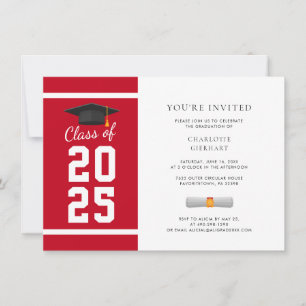 Studenten 2025: Fotominimalistiskt Grad Party Inbjudningar