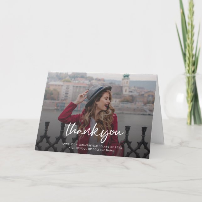 Studenten 2025 Grad-fotoskript Tack Kort (Framsida)