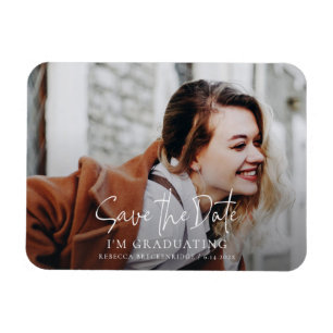 Studenten 2025 Grad Photo Save Date Magnet