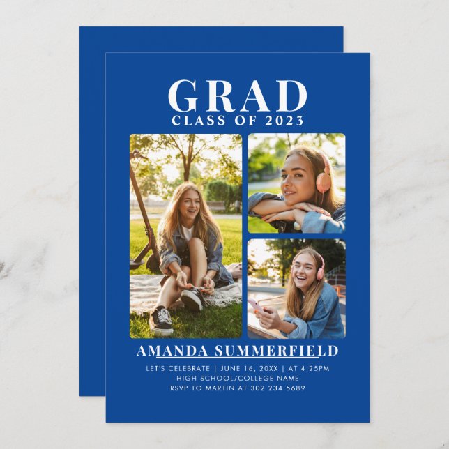 Studenten 2025 Grad Photos Modern Meddelande (Fram/baksida)