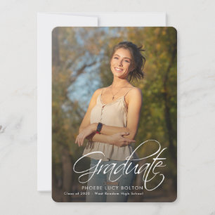 Studenten 2025 Grad Photos Senior Calligraphy Meddelande