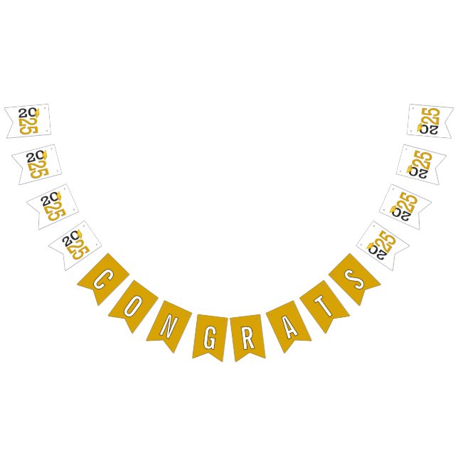 Studenten 2025 Guld och Svart Vimplar (Alla)