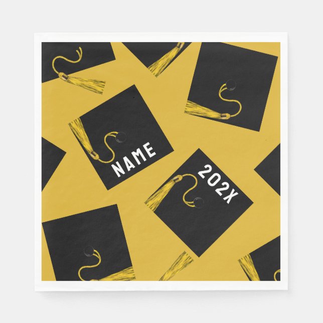 Studenten 2025 Guld Pappersservett (Framsidan)