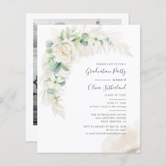 Studenten 2025 Inbjudan till fotografering av pamp (Fram/baksida)