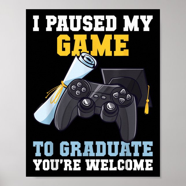 Studenten 2025: jag pausade mitt spel Student Funn Poster (Framsidan)