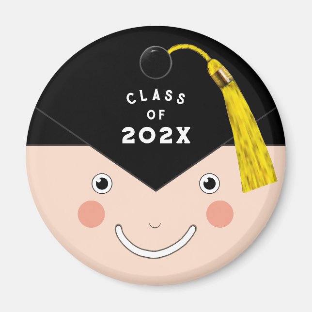 Studenten 2025 Knappen Kortsaksgåva Magnet (Framsidan)