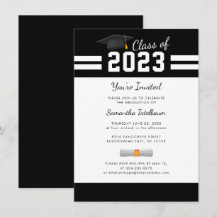 Studenten 2025 Modern Grad Party Inbjudningar