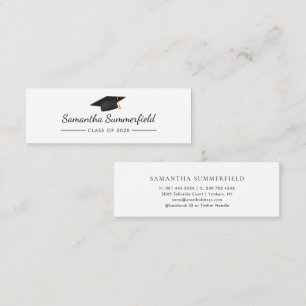 Studenten 2025 Modern Namn Mini Visitkort