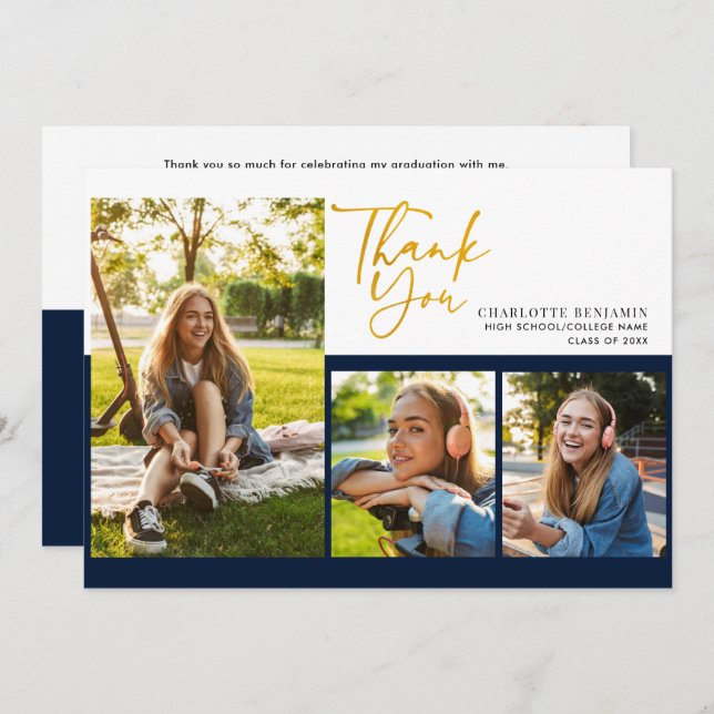 Studenten 2025 Modern Student Tack Meddelande (Fram/baksida)