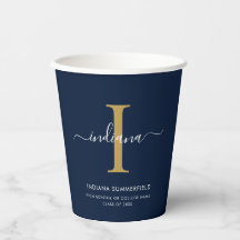 Studenten 2025 Monogram Namn Grad Party