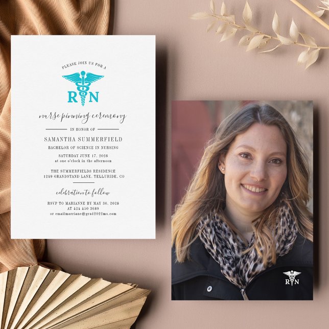 Studenten 2025 Nurse Pinning Ceremony Inbjudningar (Nurse Pinning Graduation Ceremony 2024 Invitation)