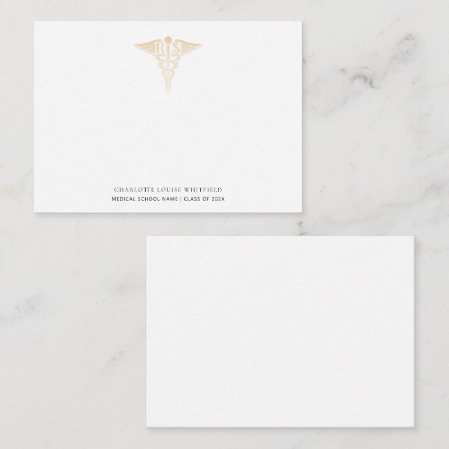 Studenten 2025 Nurse Pinning Tack Anteckningskort (Fram/baksida)