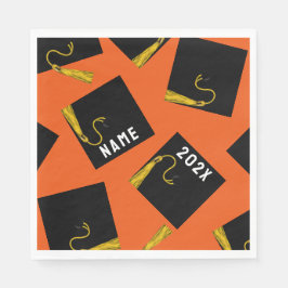 Studenten 2025-Orangen Pappersservett