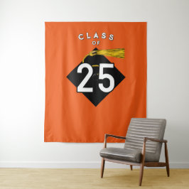 Studenten 2025-Orangens fotobakgrund