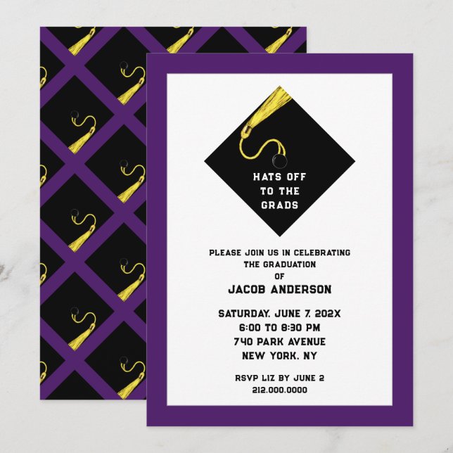 Studenten 2025-partsinbjudningar inbjudningar (Fram/baksida)