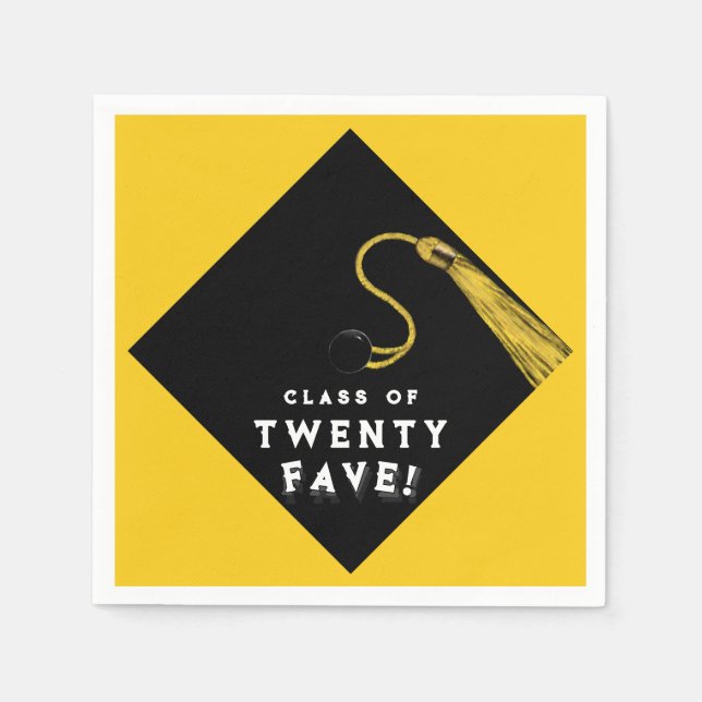 Studenten 2025 Party-Gulten Pappersservett (Framsidan)