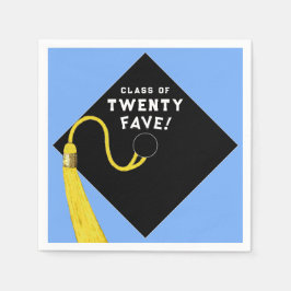 Studenten 2025 Party ljusblå blått Pappersservett