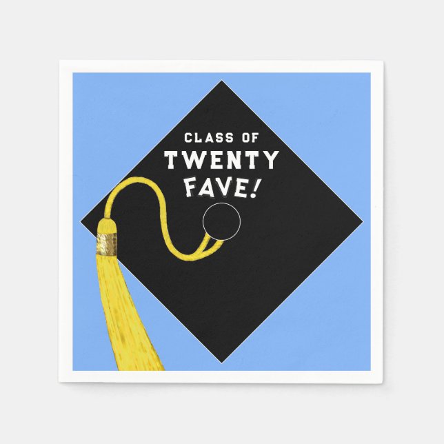 Studenten 2025 Party ljusblå blått Pappersservett (Framsidan)