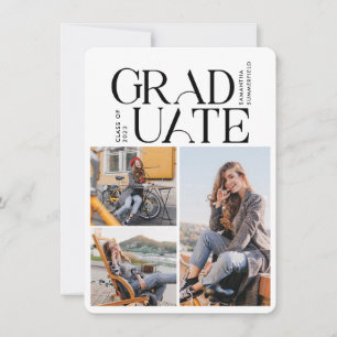 Studenten 2025 Photo Collage Grad Party Inbjudningar