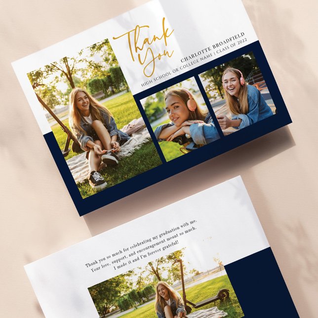 Studenten 2025 Photo Collage Script Tack Kort (Skapare uppladdad)