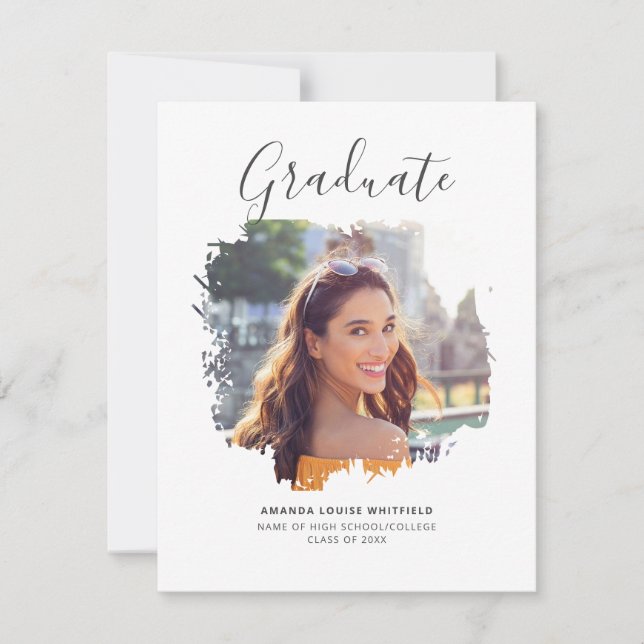 Studenten 2025 Photo Grad Party Inbjudningar (Framsida)