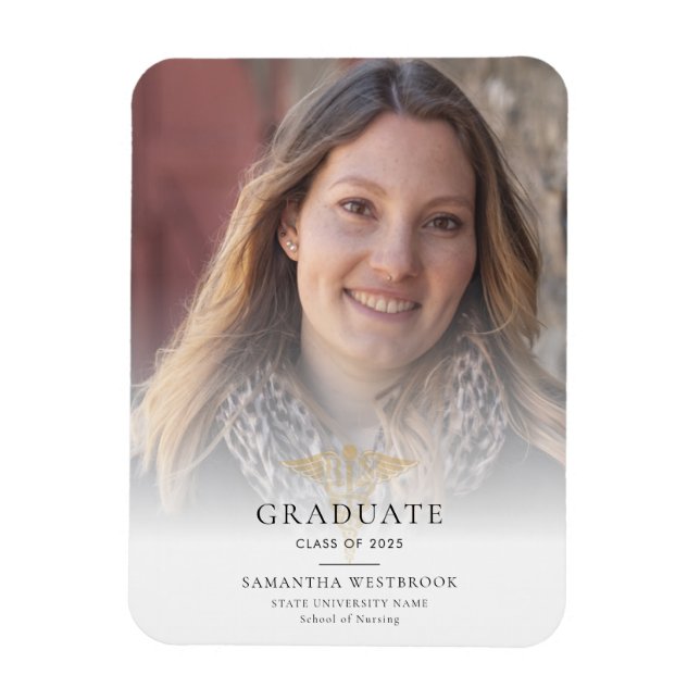 Studenten 2025 Photo Nursing Pinning Grad Magnet (Vertikal)