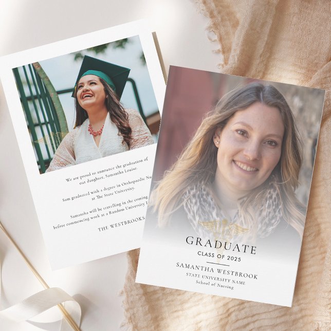 Studenten 2025 Photo Nursing Pinning Grad Meddelande (Graduation 2025 Photo Nursing Pinning Grad Announcement)