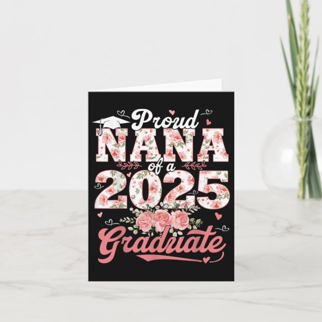 Studenten 2025: Proud Nana av 2025 Student Flor Kort (Framsida)