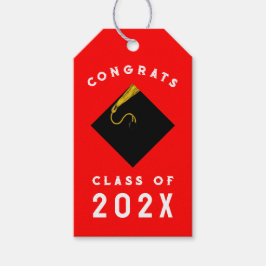 Studenten 2025 Red Gift-Märkre Presentetikett